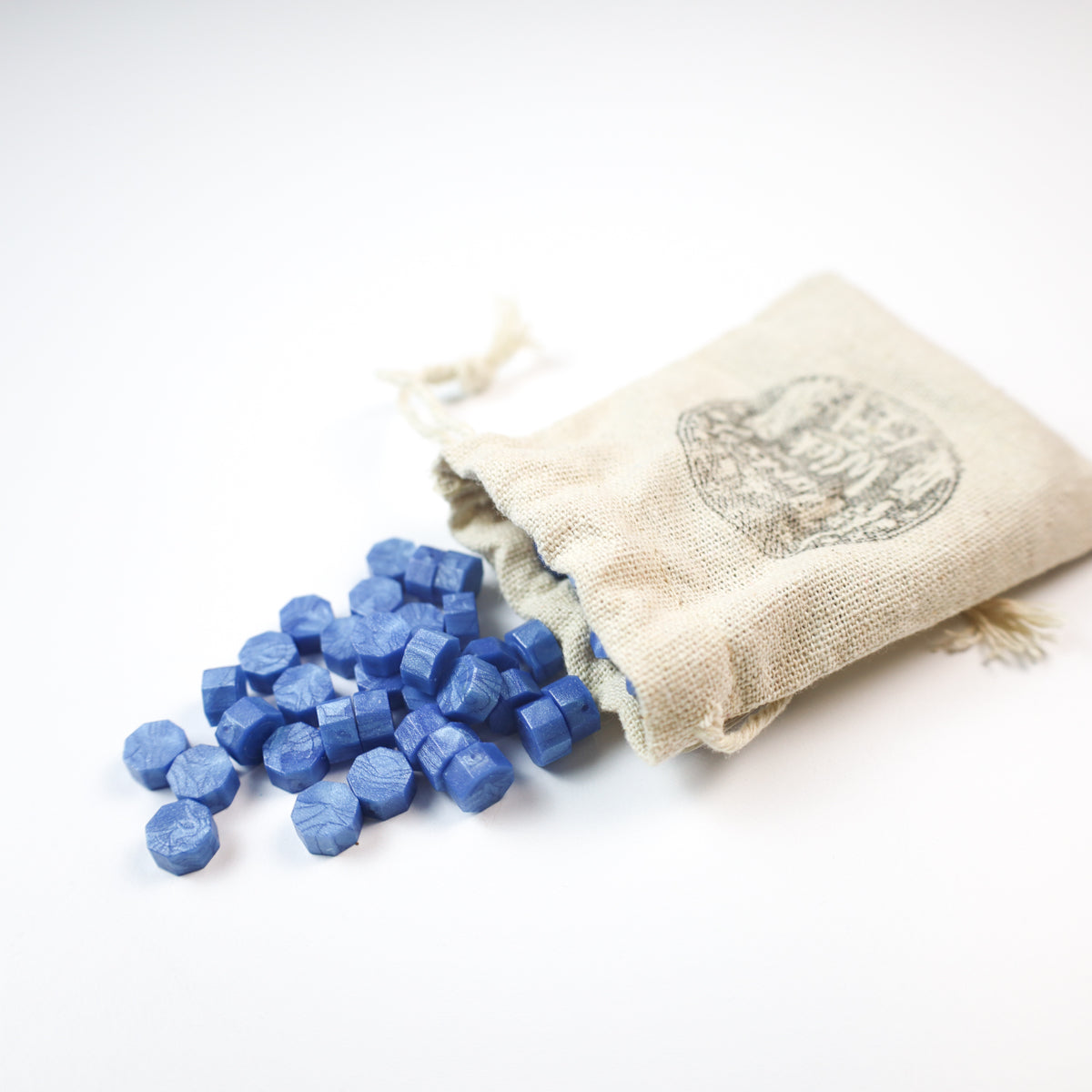 Blue Steel Wax Seal Beads