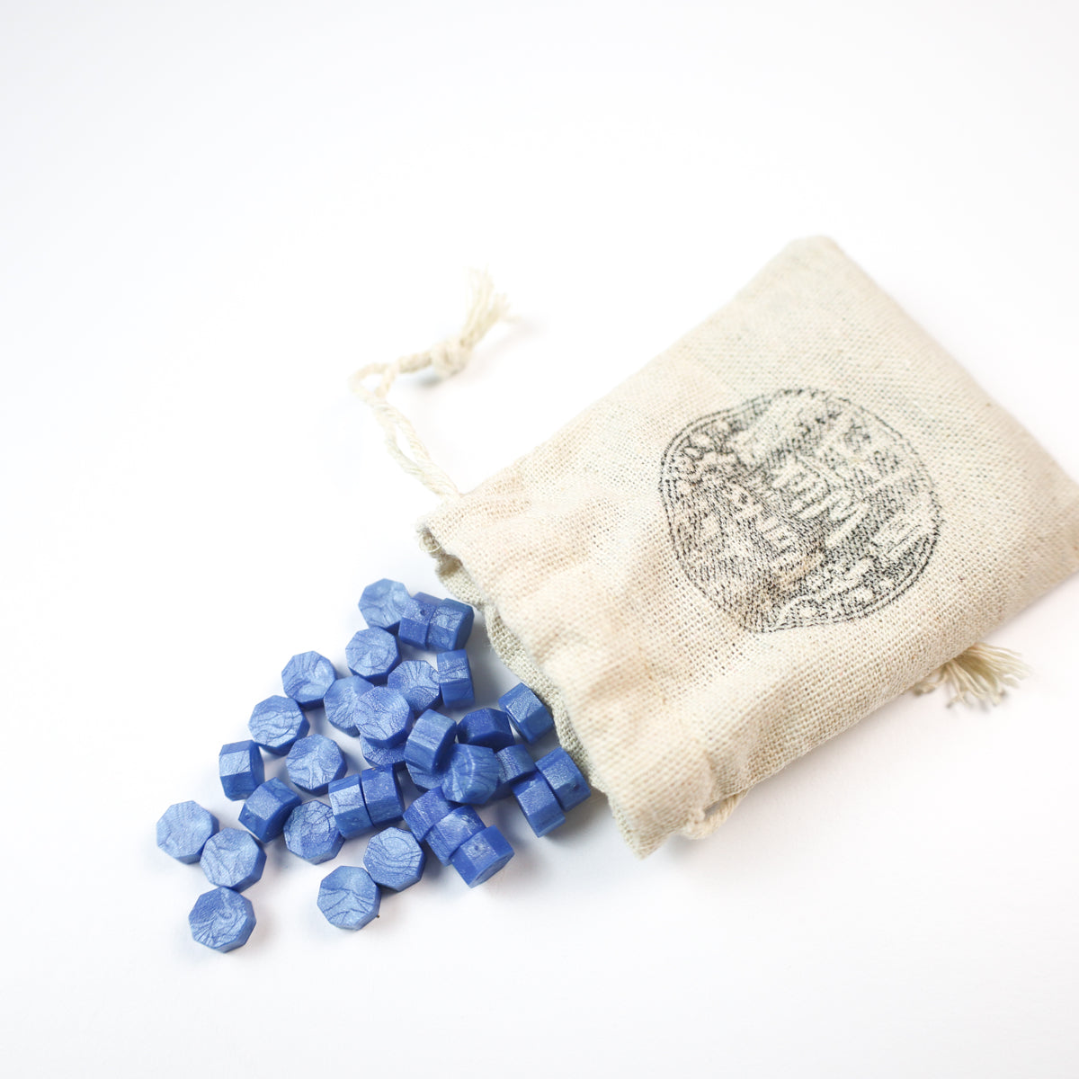 Blue Steel Wax Seal Beads