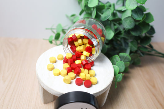 Courage Red and Yellow Wax Seal Beads | Parks and Wick